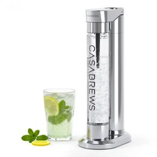 EDGE Sparkling Water Maker, Stainless Steel Soda Streaming Machine Compatible...