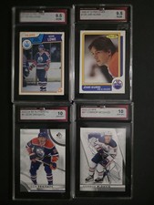 Edmonton Oilers Graded Lot (4) - 1983 Kevin Lowe KSA 9.5, 1986 Kurri, McDavid 10