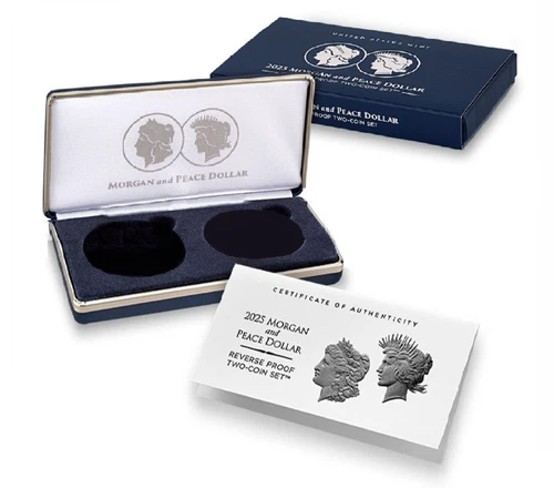 2025 Morgan, Peace Dollar Rev Proof Set OGP - 25XS box w/COA only - NO COINs