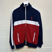 Polo Ralph Lauren Men s Big Pony Track Jacket Medium Flag Red White Blue