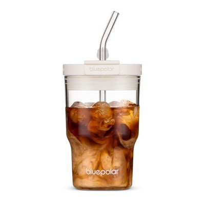 16oz/480ml Iced Coffee Cups With Lids And Straws,Reusable Leakproof Glass
