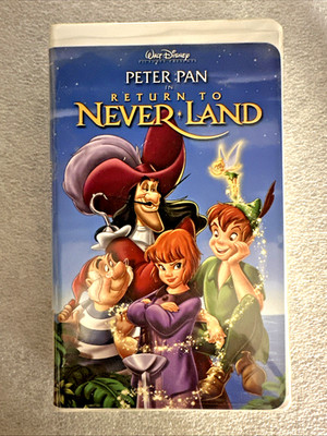 Disney Peter Pan in Return to Neverland VHS Tape 2002 Clamshell Tested Excellent
