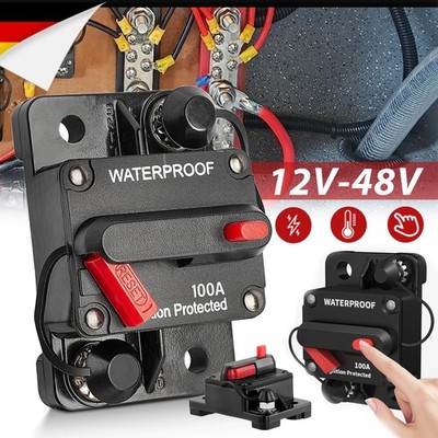 Schutzschalter 60-100A Reset 12-48V DC Sicherung Auto PKW Boot Leistungsschalter
