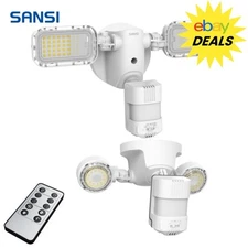 Floodlight 10,000LM LED Motion Sensor Outdoor Security W/Remote Control SANSI