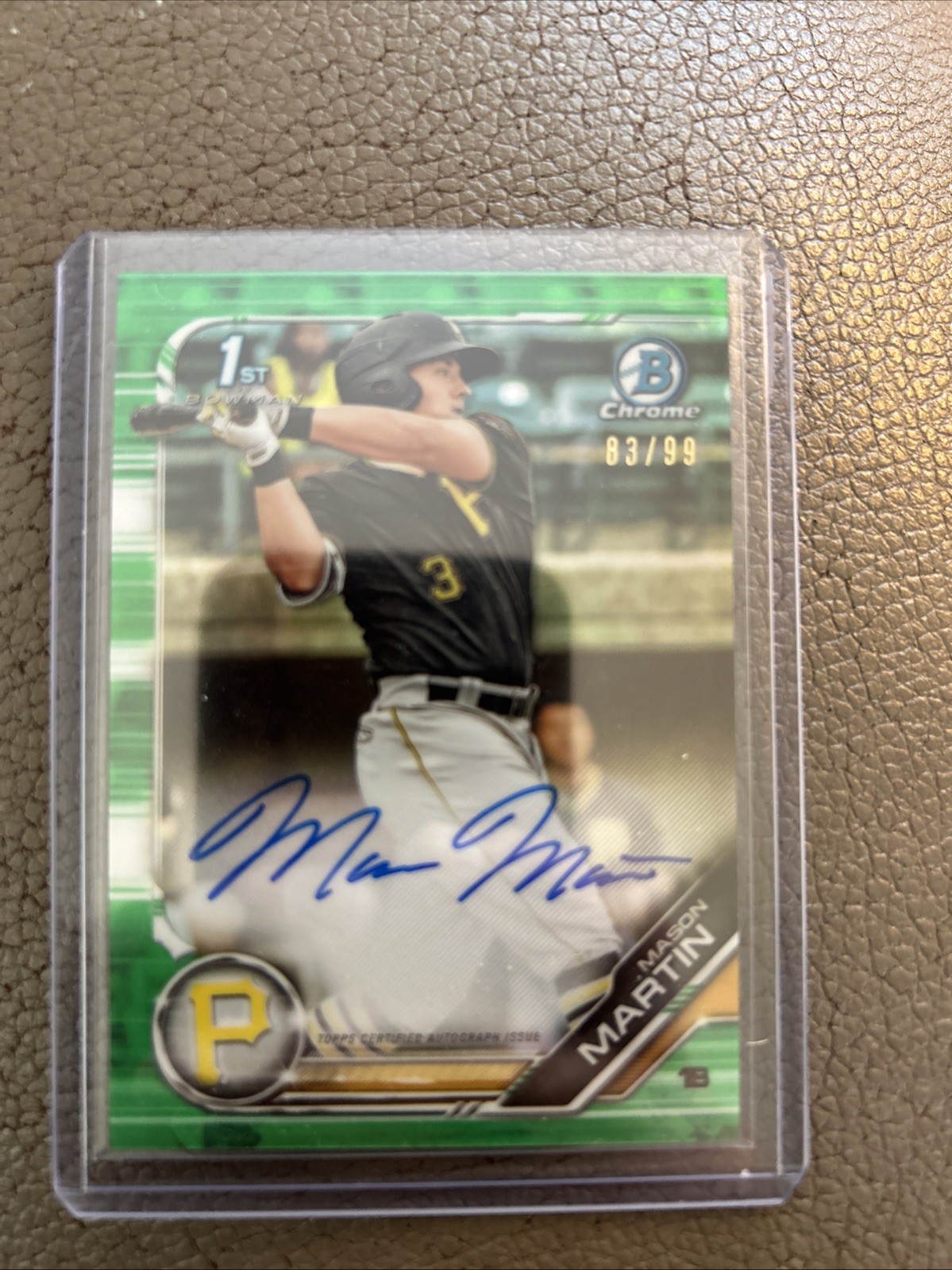 MASON MARTIN 2019 BOWMAN CHROME GREEN REFRACTOR ROOKIE AUTOGRAPH AUTO /99