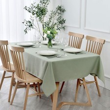 Rectangle Textured Tablecloth Waterproof Spillproof Wrinkle Table Cloth, Kitchen
