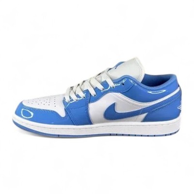 Air Jordan 1 Low SE Leather Sneakers White Legend Blue FZ2138-114