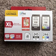 Canon PG-245XL Black  CL-246XL Color Ink Cartridge Set 8278B005 Genuine Sealed
