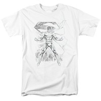 Dc Comics Superman Super Sketch T-Shirt Kurzarm Rundhals Weiß
