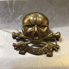 British Army 17th / 21st Lancers Metal Cap Badge "Death or Glory" Original