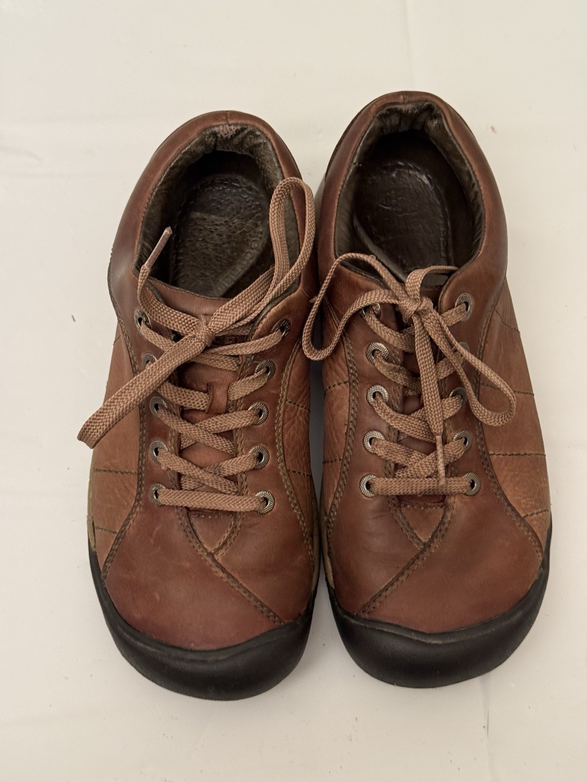 Scarpe da trekking Keen donna Presidio pelle marrone 1007737 stringate ammortizzate taglia 8