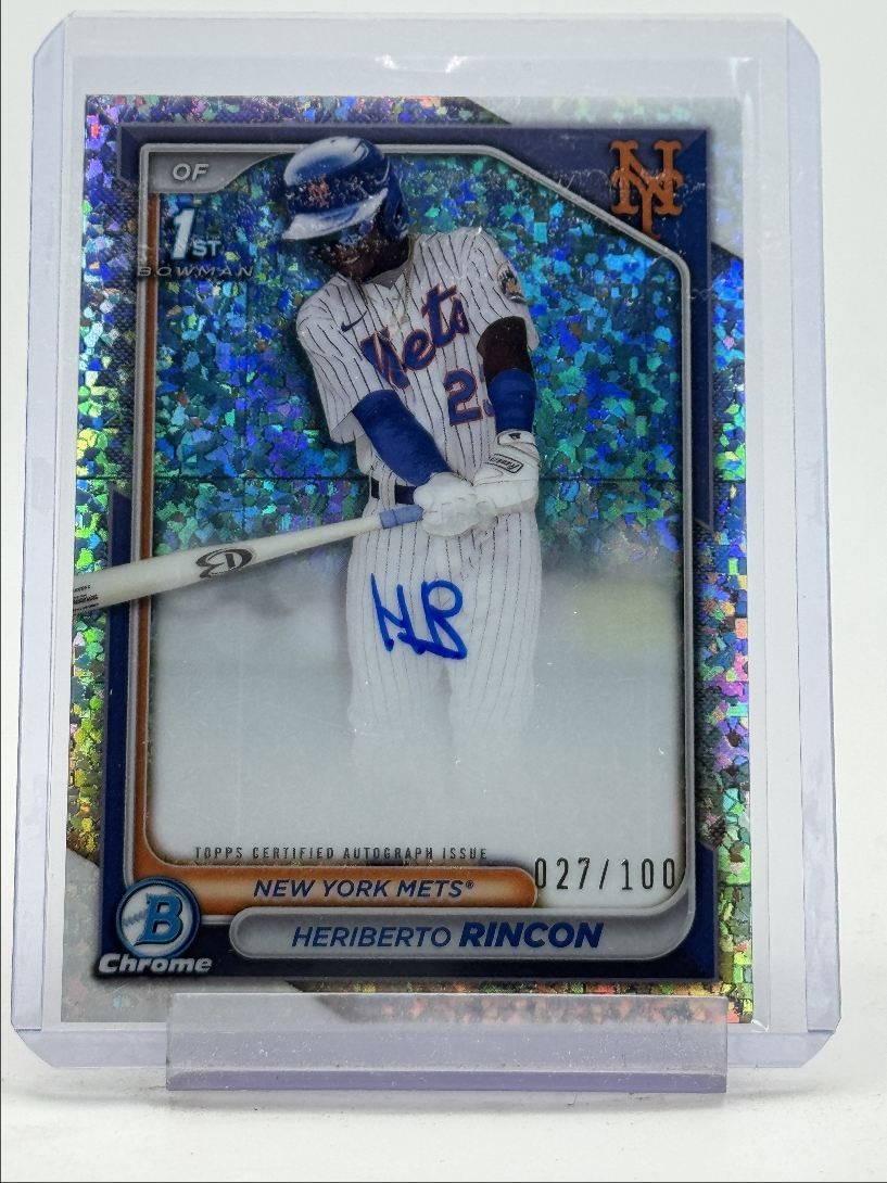 HERIBERTO RINCON 2024 BOWMAN CHROME 1ST MINI-DIAMOND AUTO /100 Q1360