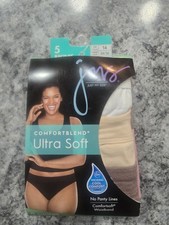 Womans Underwear Plus Size 14 Bikini Just My Size Panties 5-Pack New JMS