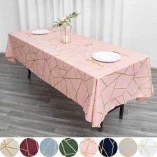 60"x102" Polyester Rectangular Tablecloth Geometric Pattern Party Decorations