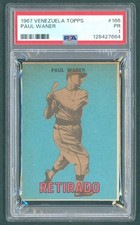 1967 Venezuelan Topps #166 Paul Waner Retirado PSA 1 
