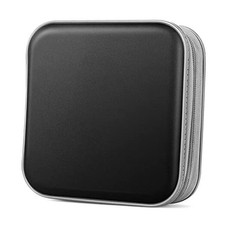 CD Case, DVDS Wallet Holder, CD/DVD Case Wallet 40 Discs Heavy Duty Bag Black