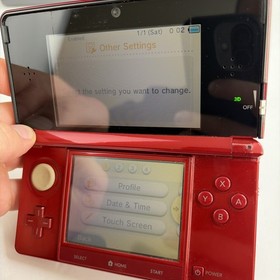 Nintendo 3DS System - Red Region USA, Charger US Model READ!