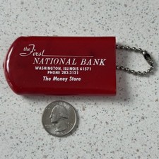 The First National Bank Washington Illinois Key Protector Keychain Key Ring