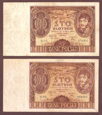 POLAND  100 Zlotych  1932, 1934