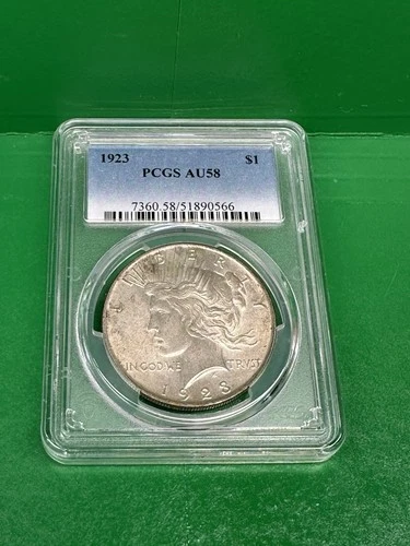 1923  PCGS AU58 - Peace Dollar $1