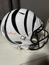 Jamaar Chase Signed Helmet White Beckett Authenticated Cincinnati Bengals