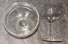 Lot of 2 Riekes Crisa Hand Blown Clear Wine Glasses- Free Shipping