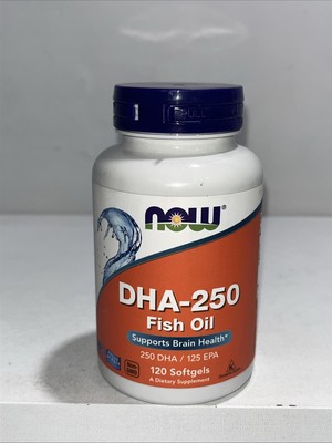 DHA-250 Fish Oil Supplement, Brain Health, 120 Softgels
