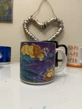 Vintage Disney's The Lion King Coffee Mug Simba Mufasa Rafiki Disney Store 90's