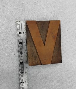 Letterpress Wood Type Large Letter V