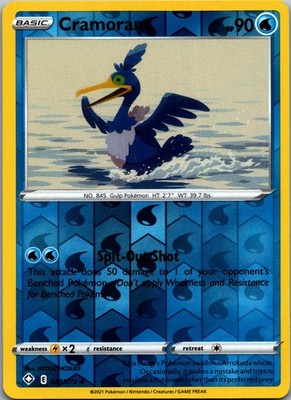 Cramorant Reverse Holo Uncommon Shining Fates 028/072 NM