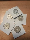 (5) 1940's Washington Quarters 90% Silver Content Circulated