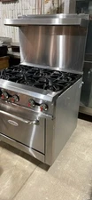 Serv-Ware SGR-6B 36" Gas Restaurant Range w/ (6) Open Burners, (1) Standard Oven