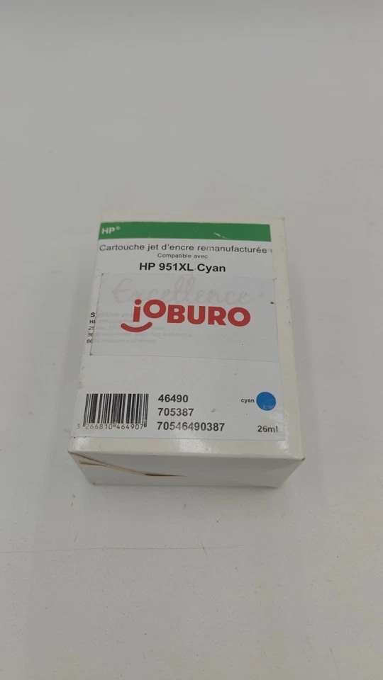Cartouche jet d'encre manufacturée compatible HP 951 XL cyan 26ml - Photo 1/1