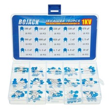 15 Values 150 Pcs 1KV / 100 Pf to 10 Nf High Voltage DIP Ceramic Capacitor Assor