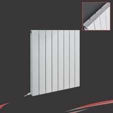 Aluminium Electric Horizontal White Designer Radiators CORWEN DOUBLE (4 Sizes)