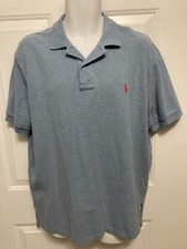 Men  s Polo Ralph Lauren Light Blue Size XL Short Sleeve Classic Shirt Logo Pony