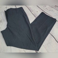New York Company Black Polka Dot Dress Pants Size 4 Career Preppy Slit Pockets
