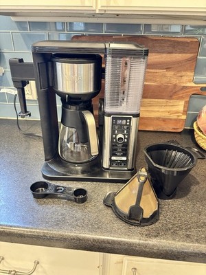 COMPLETE Ninja Specialty Coffee Maker CM401 Black Stainless Steel w Glass Carafe