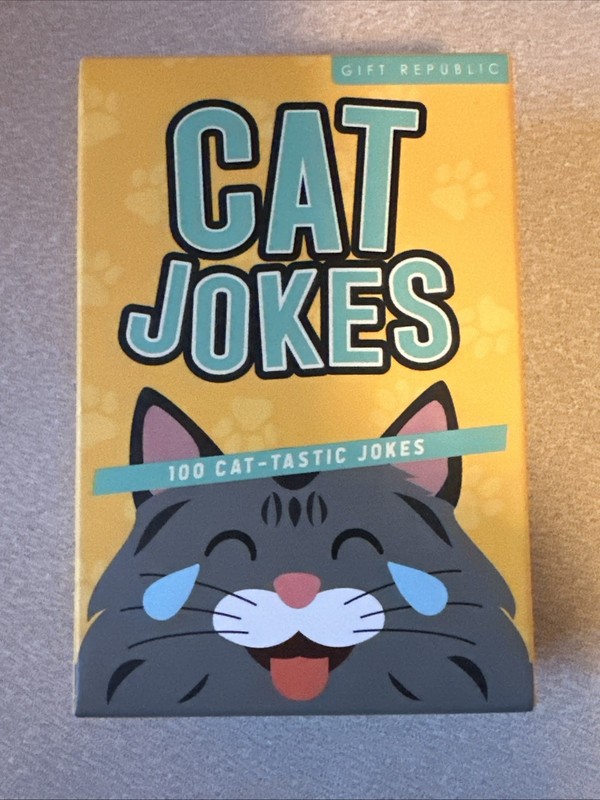 Cat Jokes Cards - Funny Kitten Novelty Fun For Cat Lovers. Cat Trivia Cards New