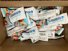 Liquid IV Sugar Free White Peach Hydration Multiplier .45oz 30 packets EXP 11/26