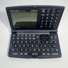 Sharp YO-500 Electronic Organizer 128KB Vintage Digital Planner Calculator Works