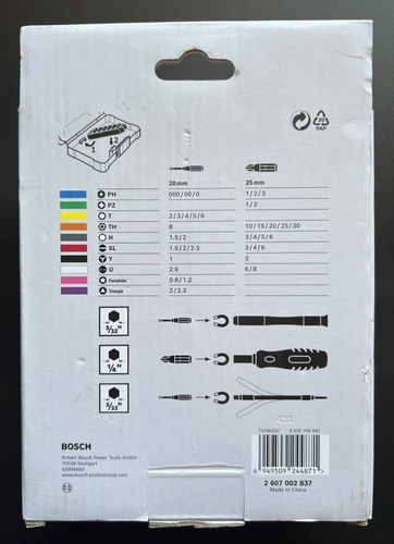 Bosch 42 Piece Precision Screwdriver Bit Set Brand New 42+1 pieces,2607002837 - Picture 6 of 6