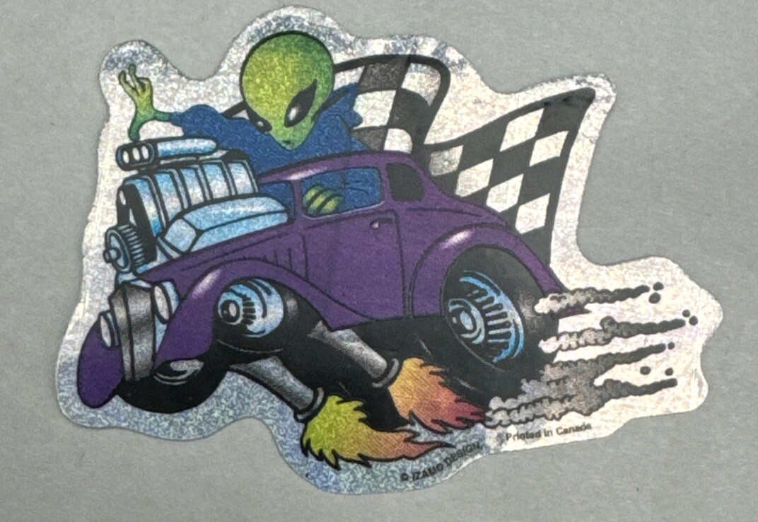 Vintage Sticker Sparkle Vending Machine Sticker Cosmic Alien Izamo Design