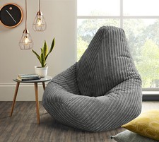 XXL Jumbo Cord MEGA Highback bean bag for Adults Giant Cord Beanbag Ready Filled