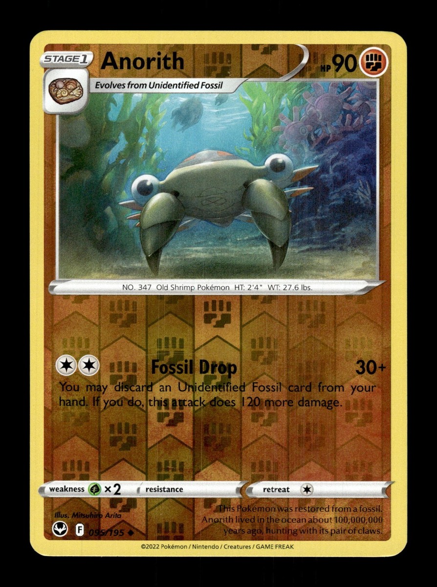anorith pokemon card value Pokemon Silver Tempest Anorith 095/195 Reverse Foil