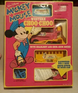 vintage mickey mouse train set