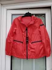 Peuterey Of Italy Women Red Hooded Panaca Water Raincoat Logo Jacket Size Small