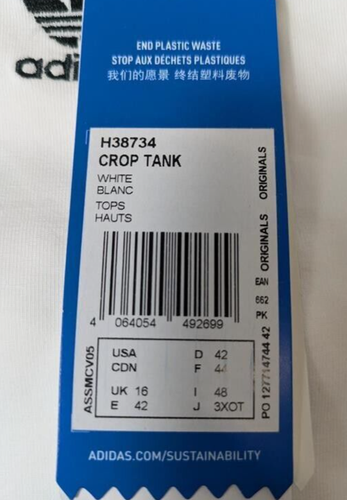 Adidas Women's Crop Tank Top -Size 16 - Picture 11 of 11