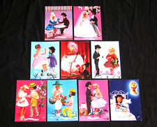 POUPEES PEYNET COUPLE AMOUREUX 9 CPSM CACHET SAINT VALENTIN 14 FÉVRIER INDRE