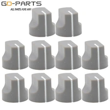16x15mm Pointer Knob 6mm Hole For Guitar Effect Pedal Stompbox Overdrive Gray*10